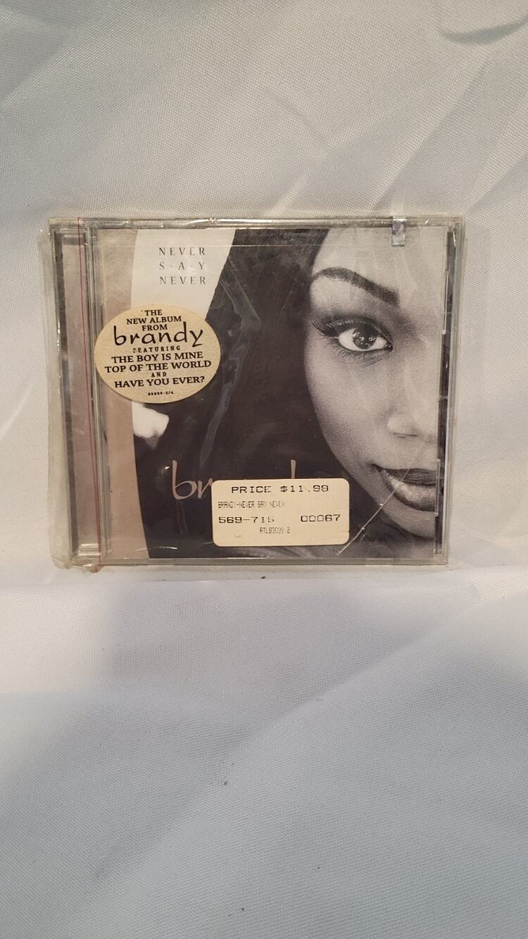 Brandy Never Say Never CD 1998 Atlantic NEW In Shrink Hype Sticker 83039-2